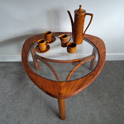 Mid-Century Teak and Glass Coffee Table by Nathan