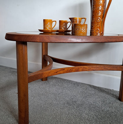 Mid-Century Teak and Glass Coffee Table by Nathan