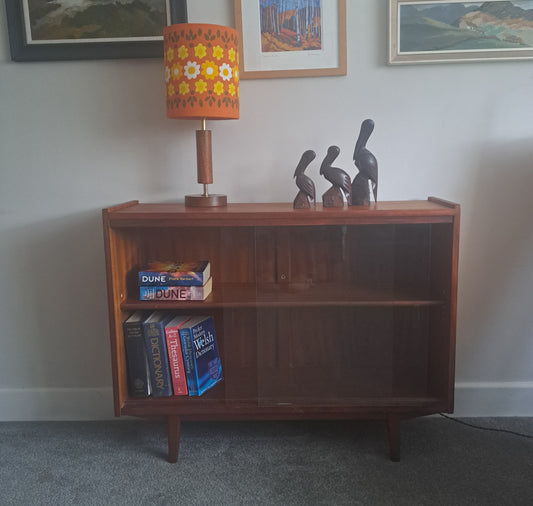 1960s Glass Fronted Bookcase