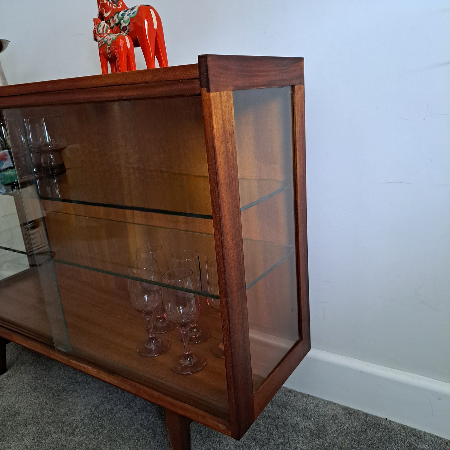 1960s Glass Fronted Display Cabinet