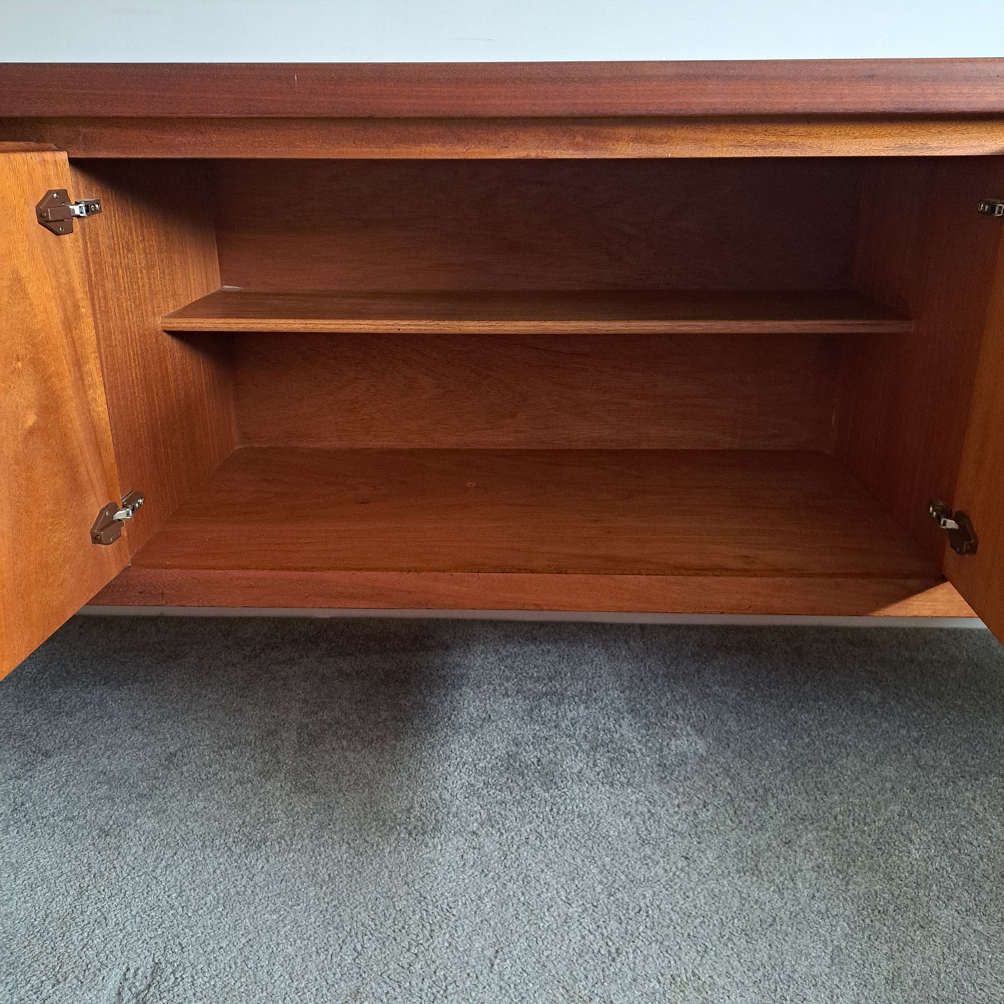 Mid-Century Teak Veneer Sideboard 'Circles' by Nathan Furniture 1960s