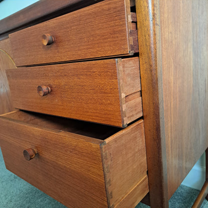 Mid-Century Teak Veneer Sideboard 'Circles' by Nathan Furniture 1960s