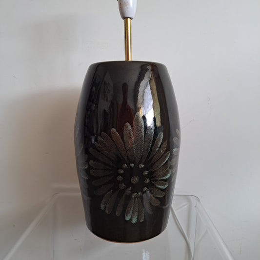 Large Vintage 'Lotus' Pottery Table Lamp