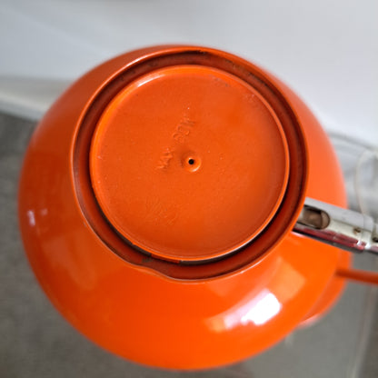 1970s Orange Metal Desk Lamp by Luco of Sweden