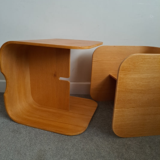 Vintage Habitat Bentwood 'Lock' Childs Seat and Table - 1980s