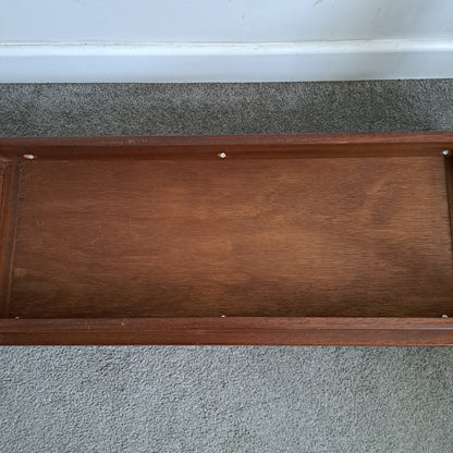 Mid-Century Solid Teak and Rexine Coffee Table (Medium)