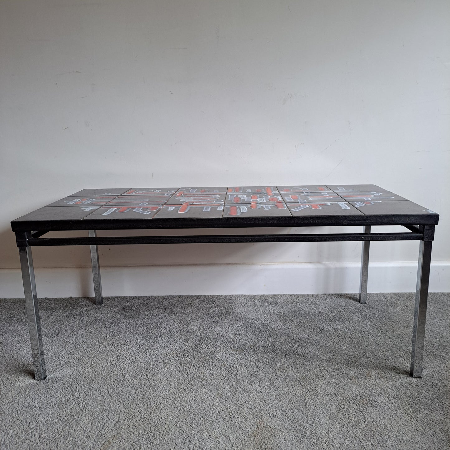 1960s Belgian Tiled Coffee Table by Adri