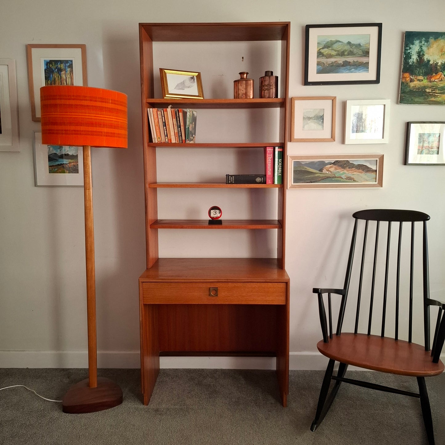 G Plan Modular Desk with Attached Shelves
