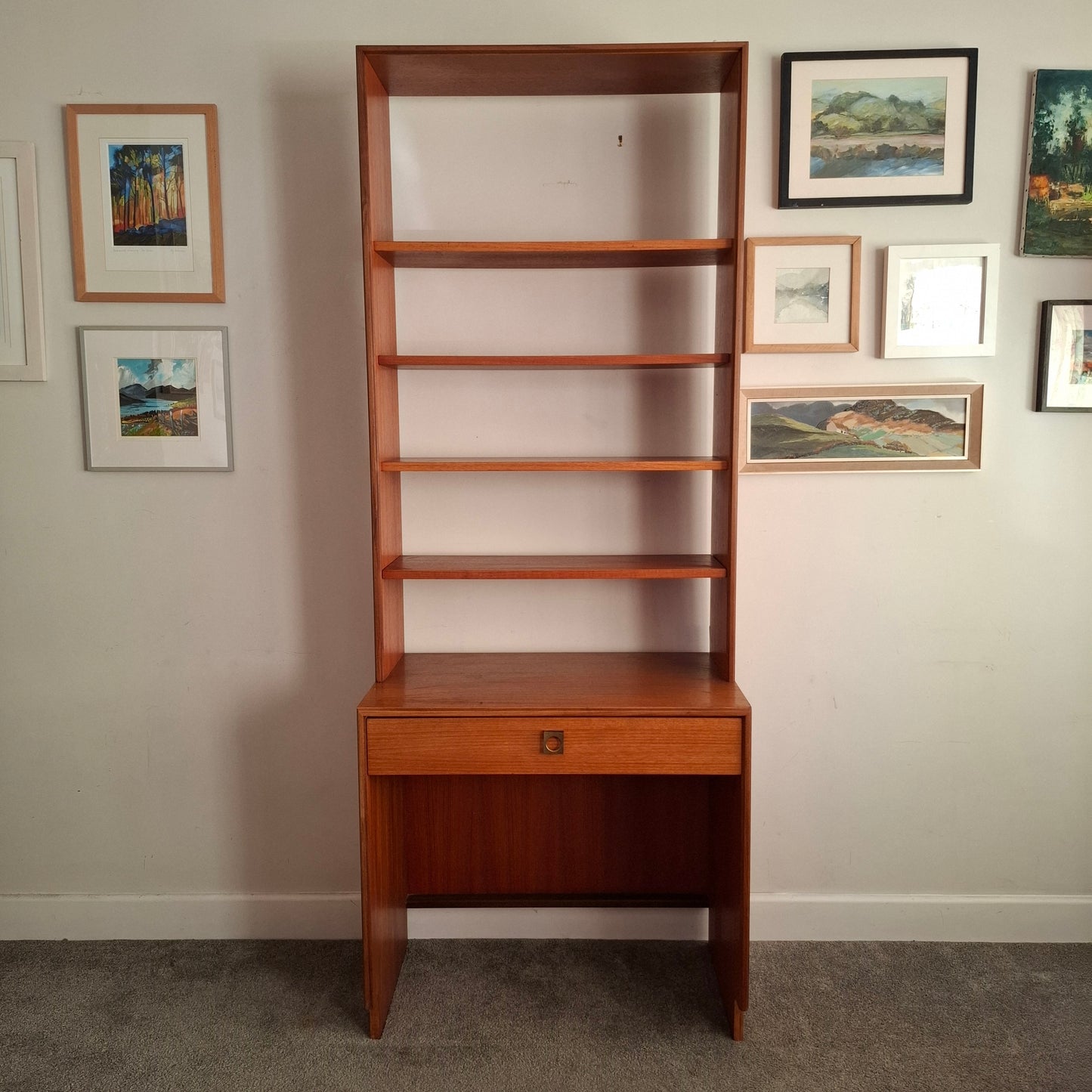 G Plan Modular Desk with Attached Shelves