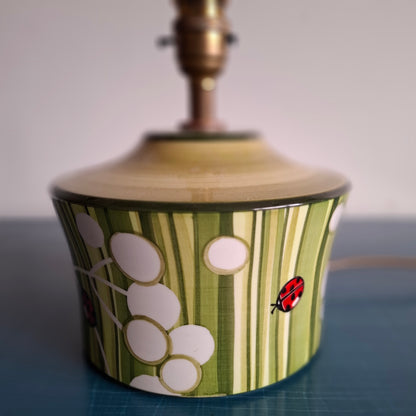 Sweet Vintage Ladybird Table Lamp by Jersey Pottery
