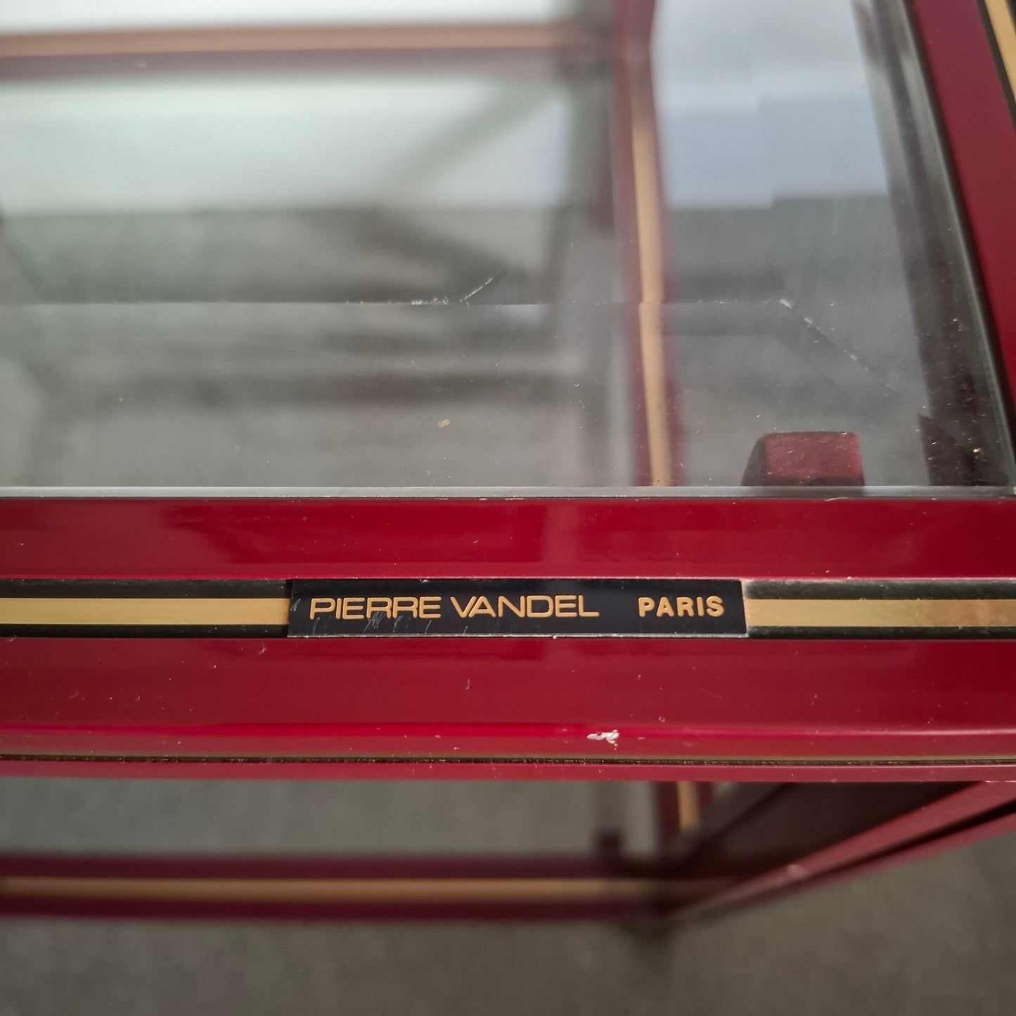 Pair of 1970s Metal and Glass Side Tables by Pierre Vandel