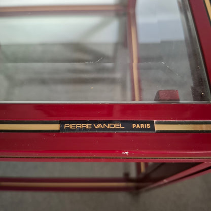 Pair of 1970s Metal and Glass Side Tables by Pierre Vandel