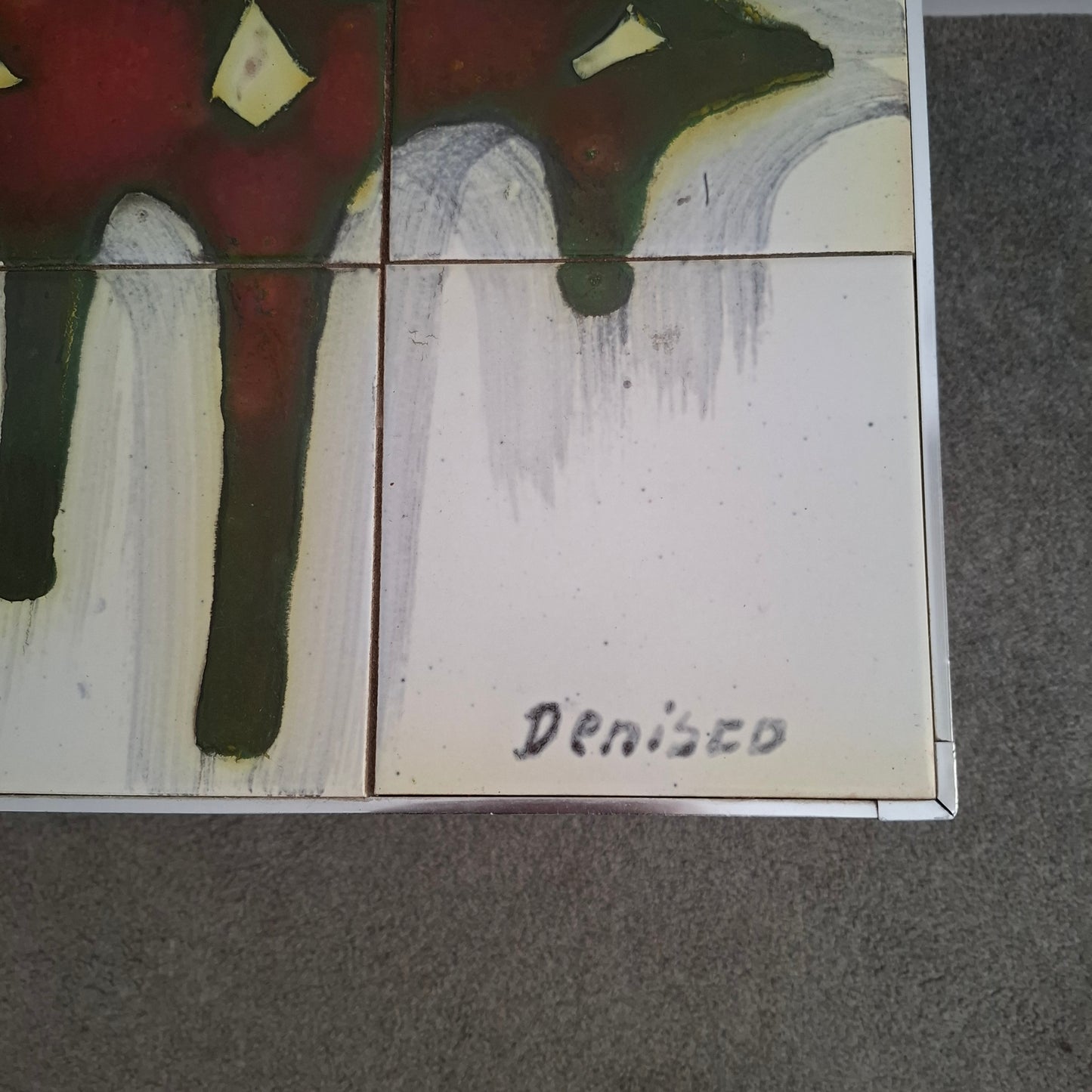 Mid-Century Belgian Tiled Coffee Table by Denisco