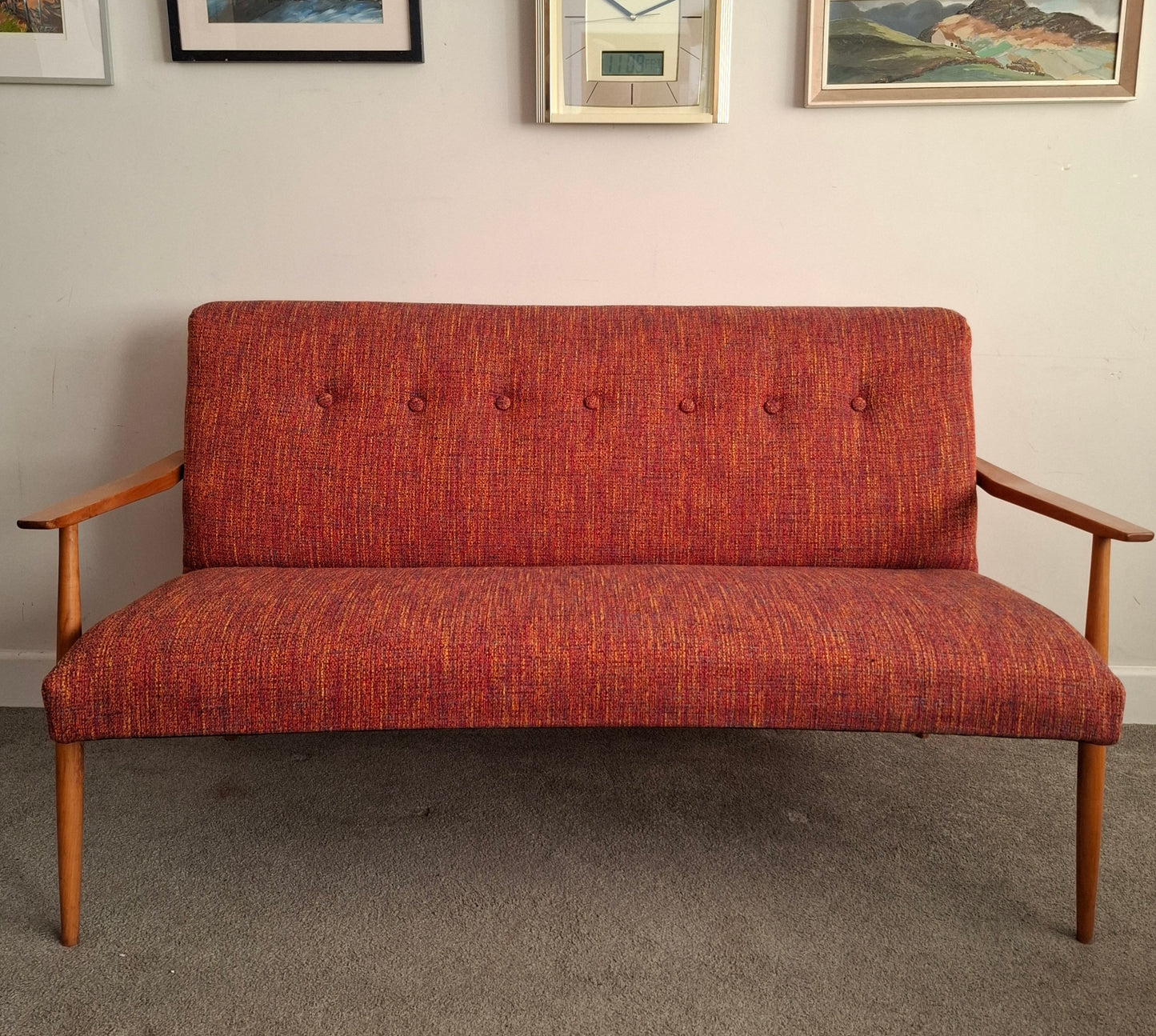 1960s Scandinavian 2-Seater Sofa
