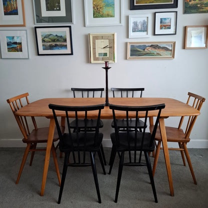 Vintage Ercol Plank Dining Table (Blonde Finish)