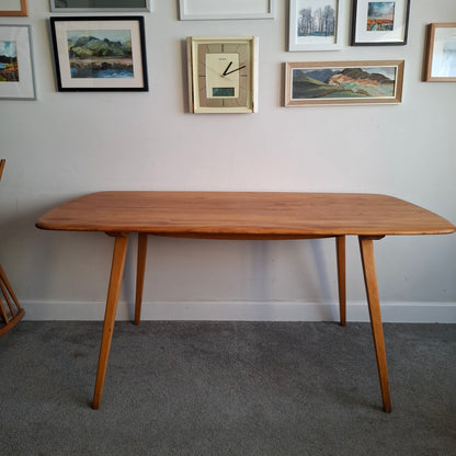 Vintage Ercol Plank Dining Table (Blonde Finish)