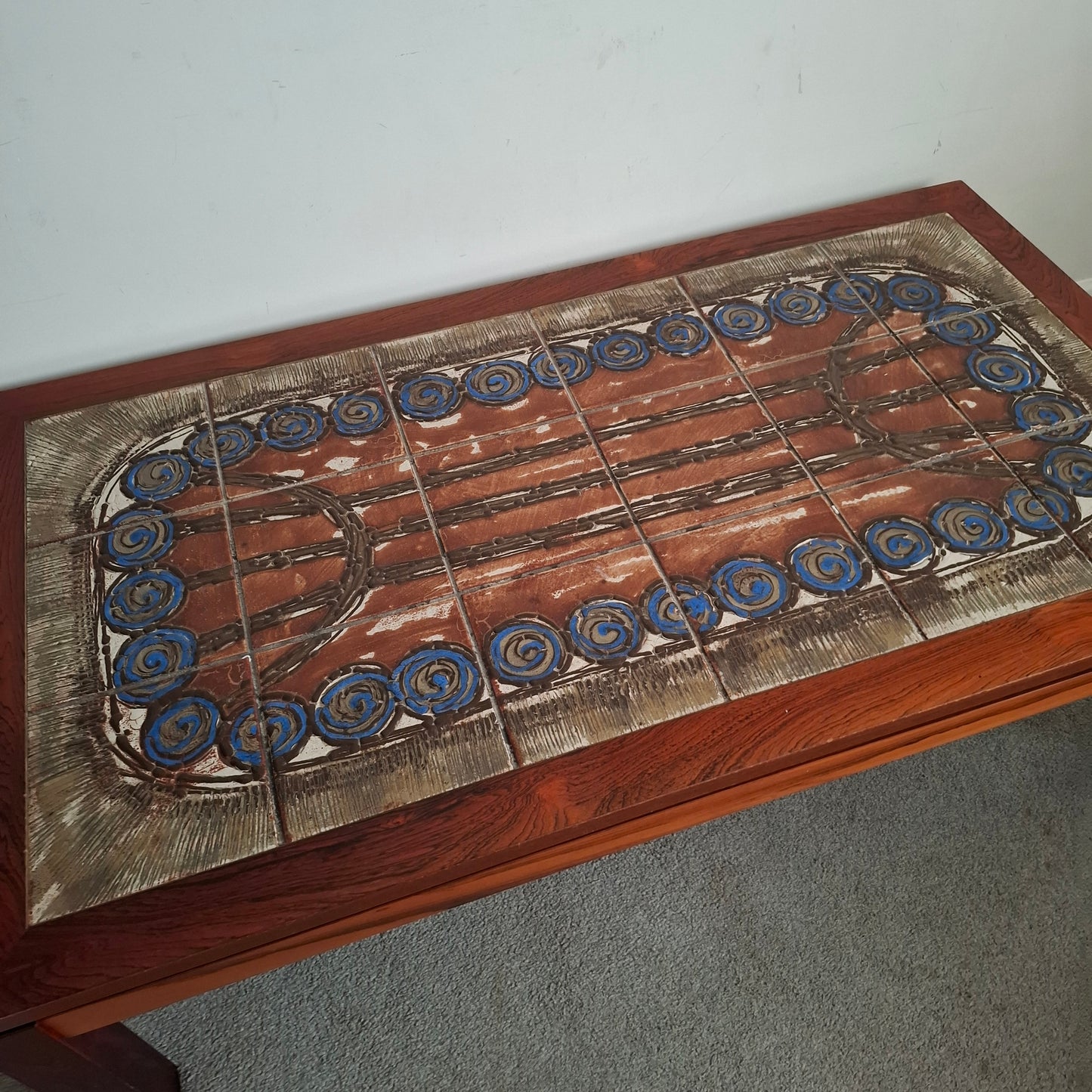 Large Tiled Coffee Table by Trioh of Denmark