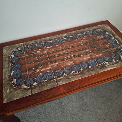 Large Tiled Coffee Table by Trioh of Denmark