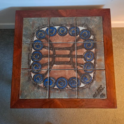 Danish Rosewood Tiled Coffee Table by Trioh