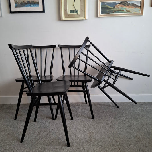 Vintage 'All Purpose' Dining Chairs (black finish)