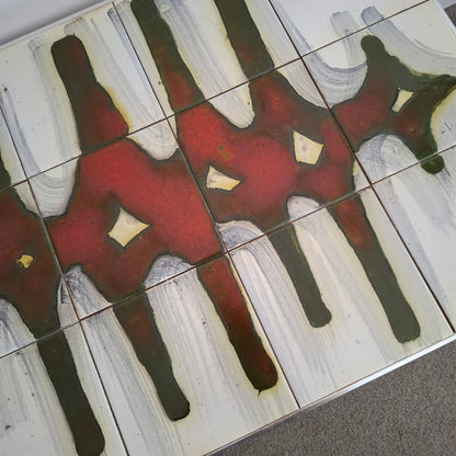 Mid-Century Belgian Tiled Coffee Table by Denisco