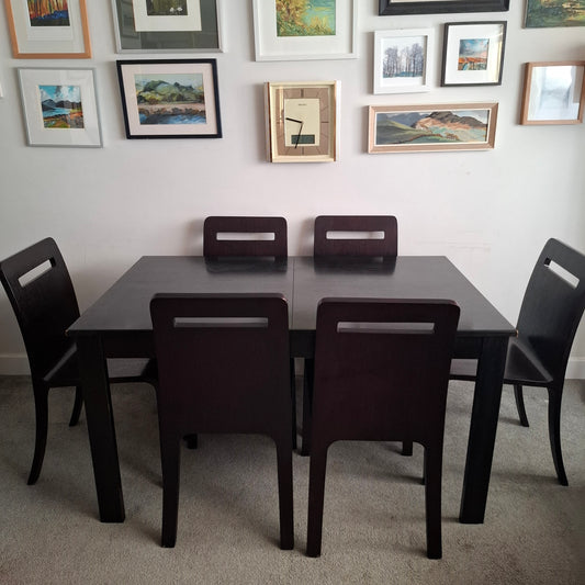 1970s Habitat 'Faeroe' Black Ash Dining Table