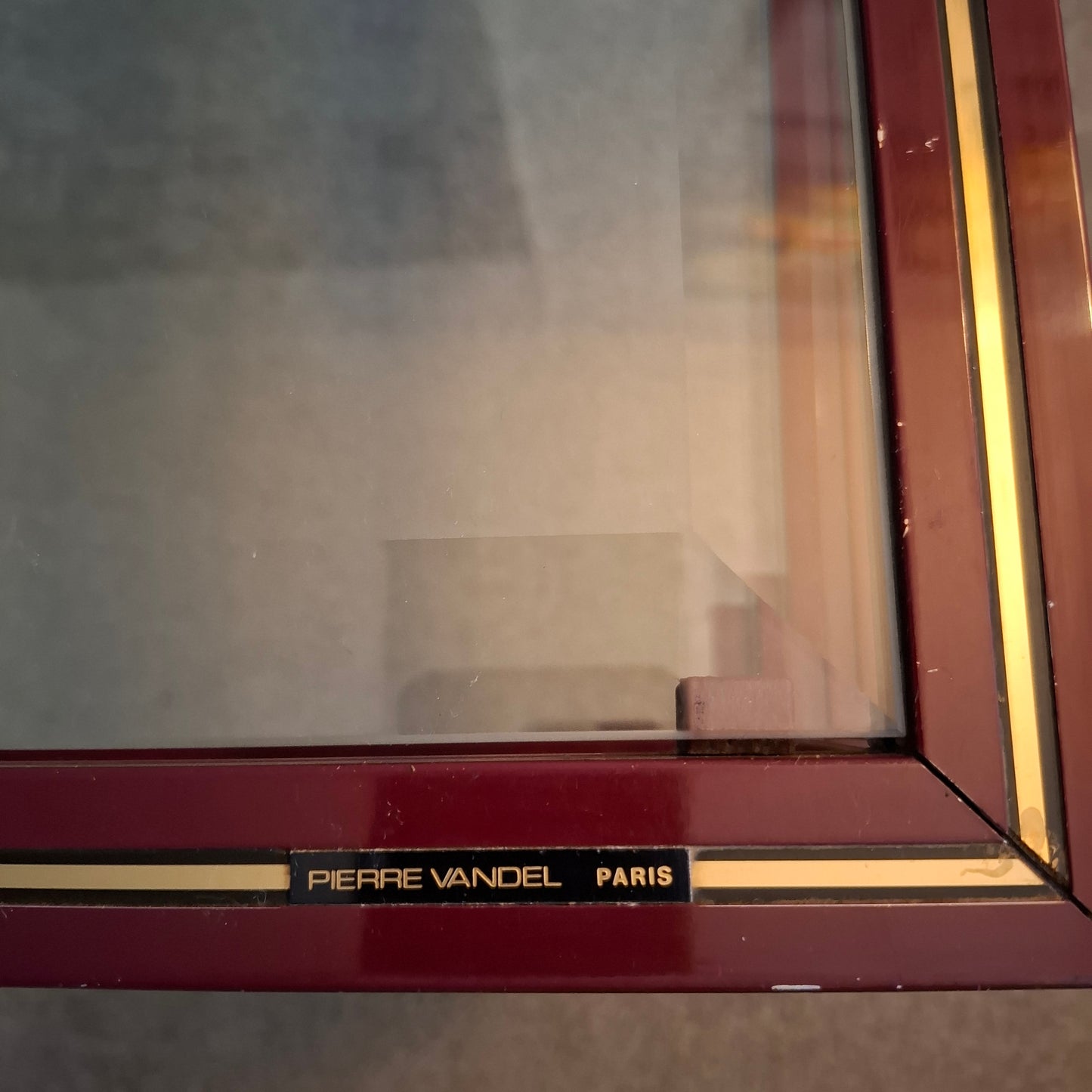 1970s Large Metal and Glass Coffee Table by Pierre Vandel