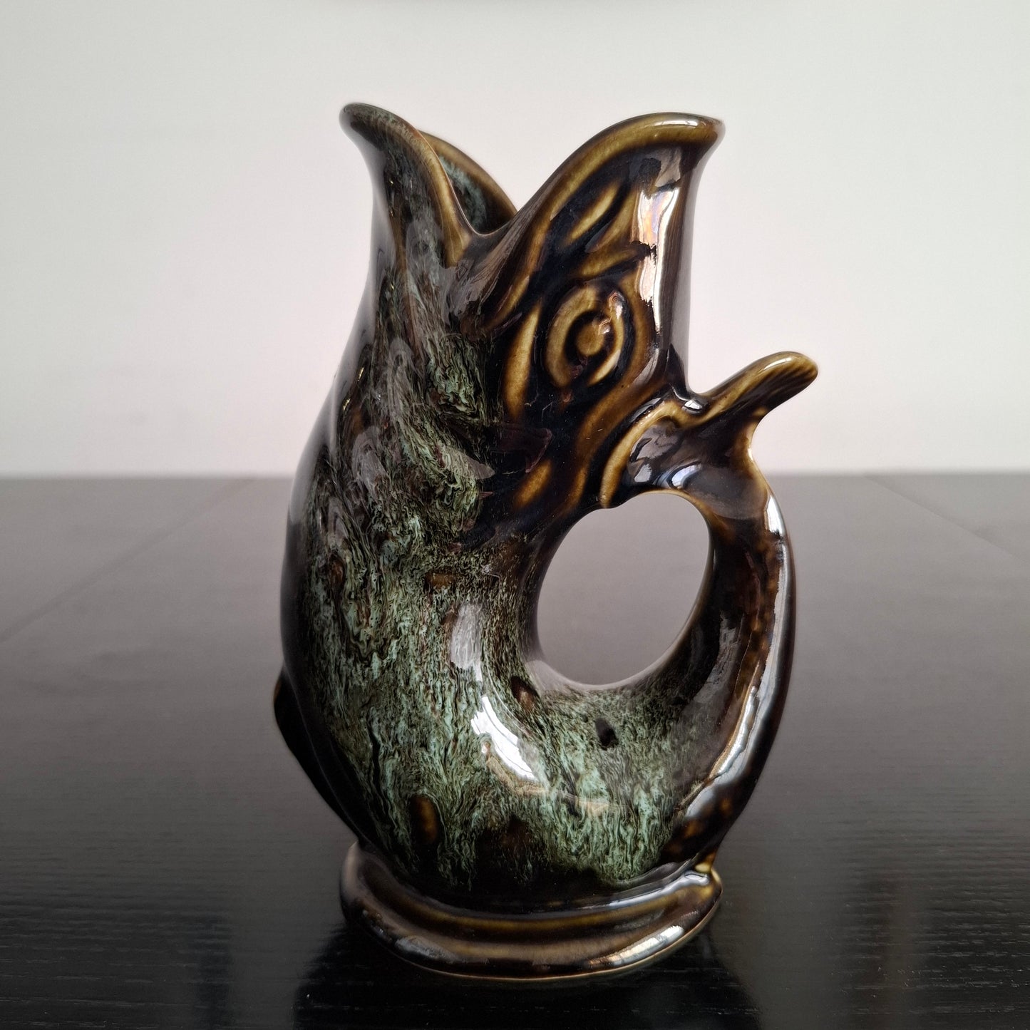 Vintage Fosters Pottery 'Gurgle' Fish Jug