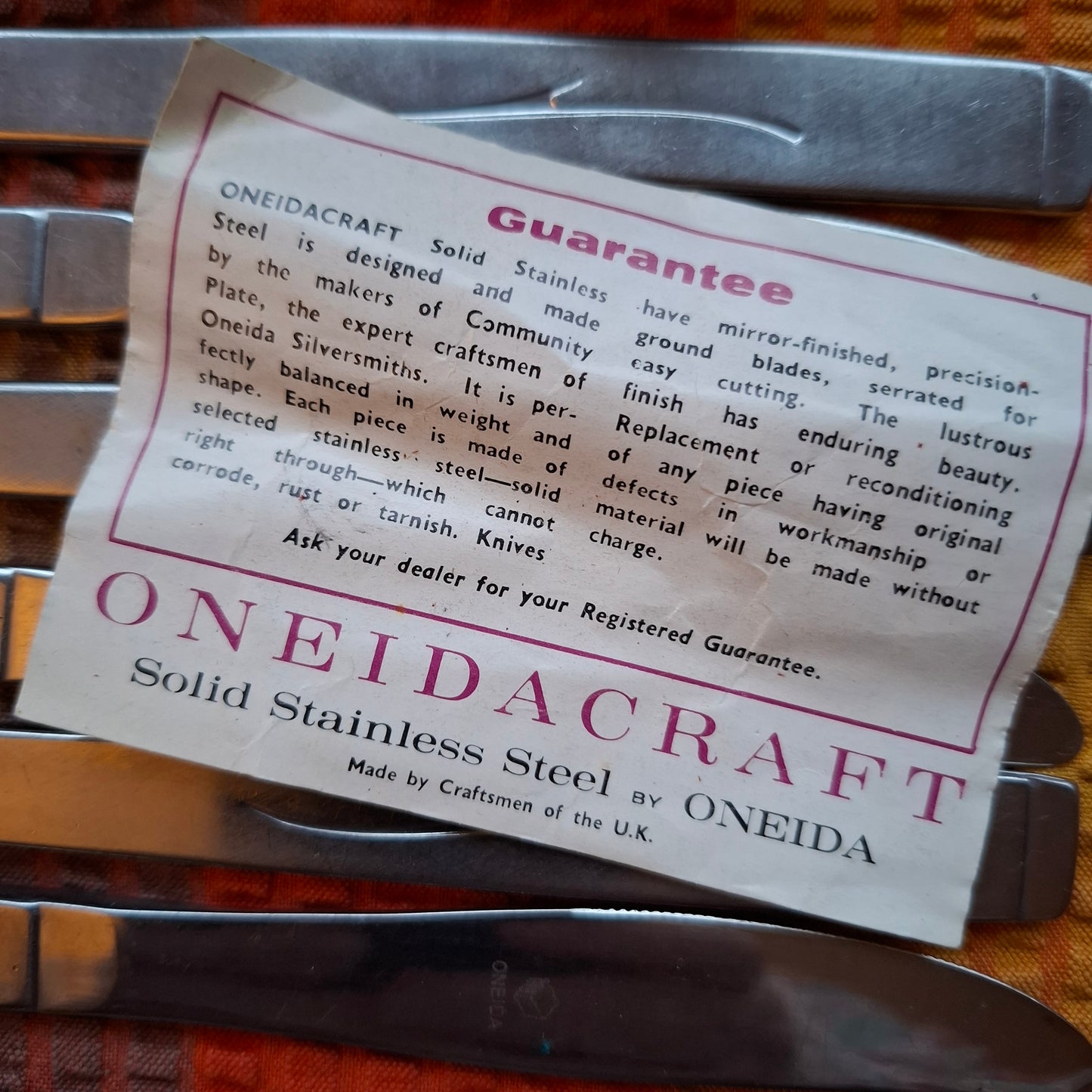 Oneida 'Vanessa' 50-Piece Cutlery Set 1960s