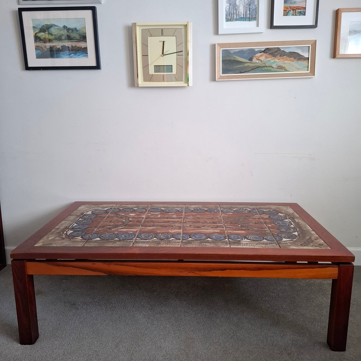 Large Tiled Coffee Table by Trioh of Denmark