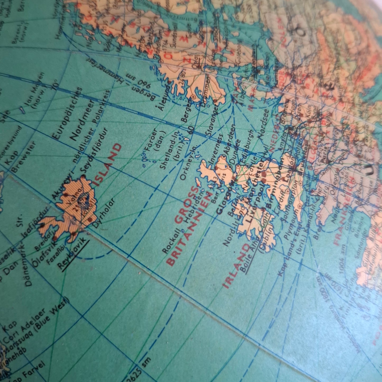 Vintage JRO Illuminated Globe (German)