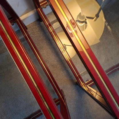 Pair of 1970s Metal and Glass Side Tables by Pierre Vandel